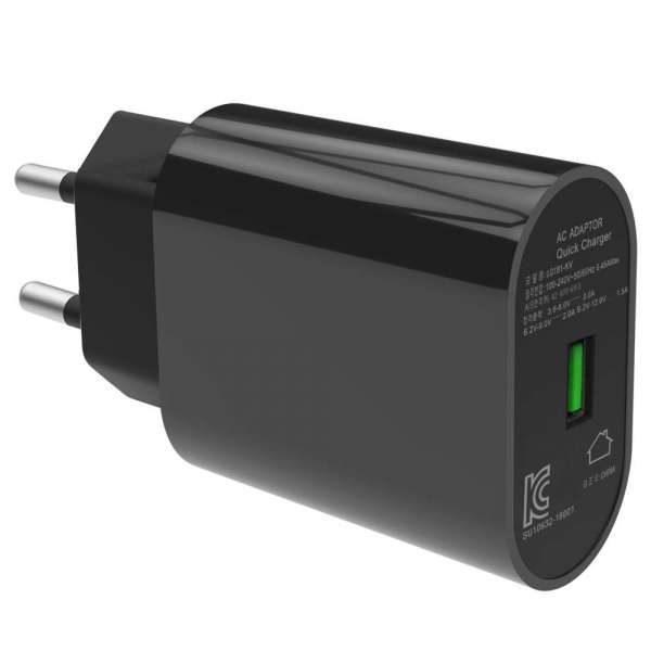 5V 3A Single USB Port EU/US/JP/KR Plug Wall Charger Phone Fast Charging QC3.0 Travel Adapter